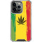 Marijuana Rasta Distressed iPhone 15 Pro Clear Case