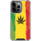 Marijuana Rasta Distressed iPhone 14 Pro Clear Case