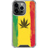 Marijuana Rasta Distressed iPhone 14 Pro Clear Case