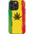 Marijuana Rasta Distressed iPhone 14 Pro Impact Case