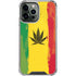 Marijuana Rasta Distressed iPhone 14 Pro Max Clear Case