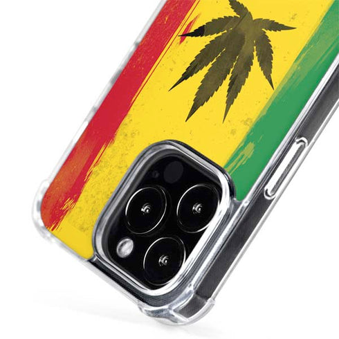 Marijuana Rasta Distressed iPhone 15 Pro Max MagSafe Case