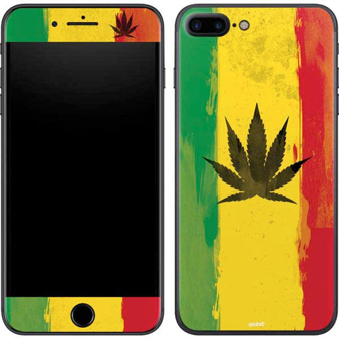 Marijuana Rasta Distressed iPhone 7 Plus Skin