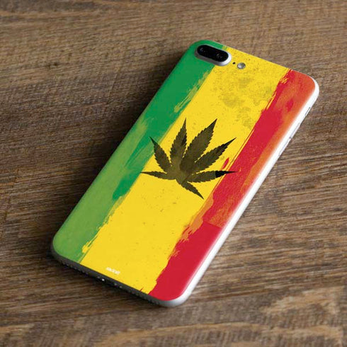 Marijuana Rasta Distressed iPhone 7 Plus Skin