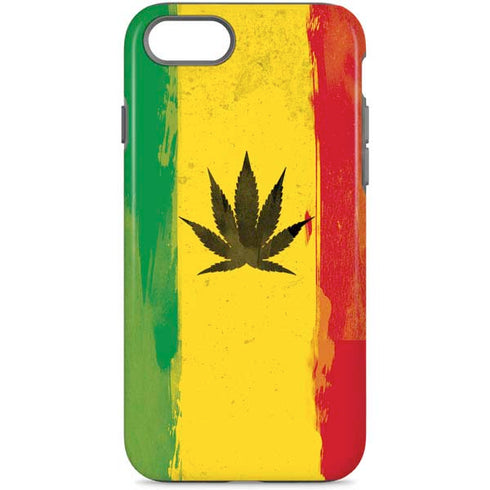 Marijuana Rasta Distressed iPhone 7 Pro Case
