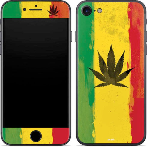 Marijuana Rasta Distressed iPhone 7 Skin