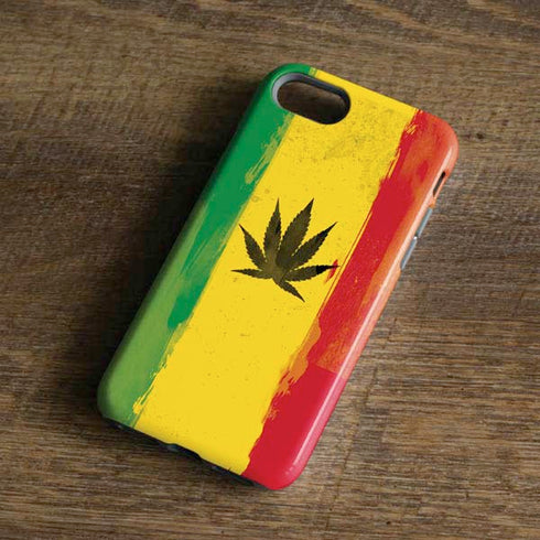 Marijuana Rasta Distressed iPhone 8 Pro Case