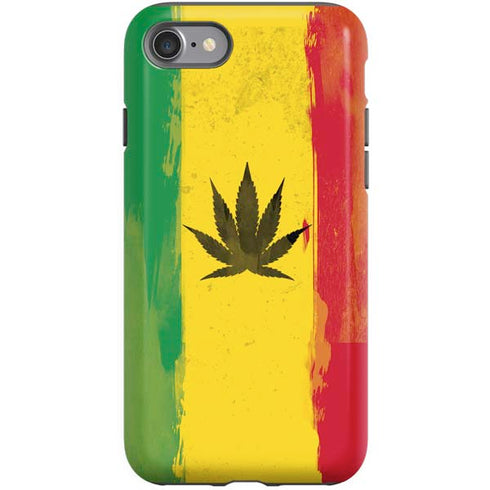 Marijuana Rasta Distressed iPhone SE (2nd & 3rd Gen) Pro Case