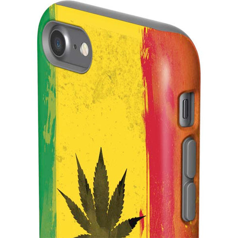 Marijuana Rasta Distressed iPhone SE (2nd & 3rd Gen) Pro Case