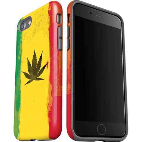 Marijuana Rasta Distressed iPhone SE (2nd & 3rd Gen) Pro Case