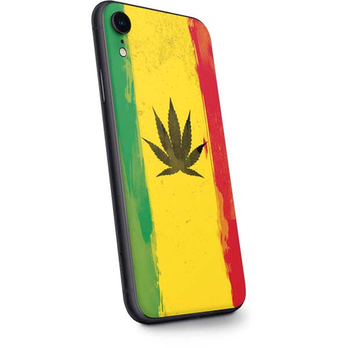 Marijuana Rasta Distressed iPhone XR Skin