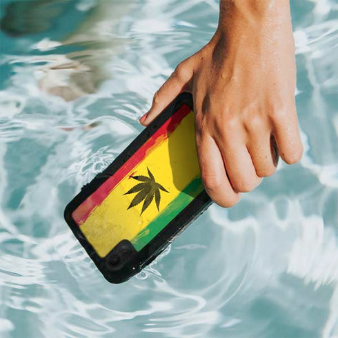 Marijuana Rasta Distressed iPhone XR Waterproof Case