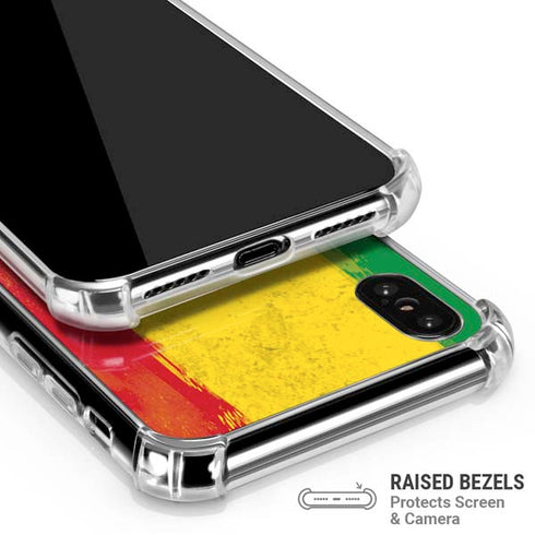 Marijuana Rasta Distressed iPhone XS Max Clear Case