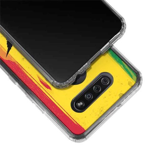 Marijuana Rasta Distressed LG K51/Q51 Clear Case