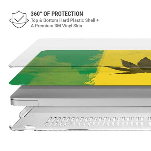 Marijuana Rasta Distressed MacBook Pro 15in (2016-19) Case plus Skin