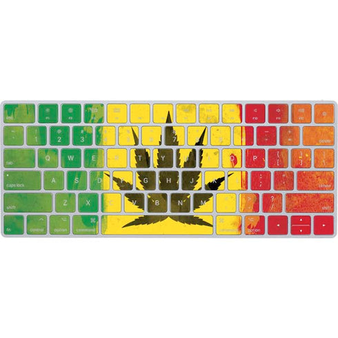 Marijuana Rasta Distressed Magic Keyboard Skin