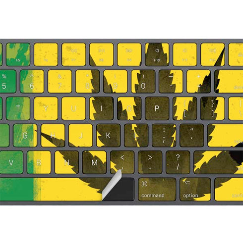 Marijuana Rasta Distressed Magic Keyboard with Numeric Keypad Skin