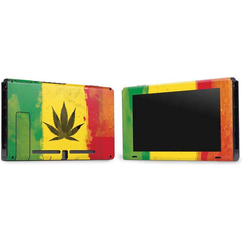 Marijuana Rasta Distressed Nintendo Switch Bundle Skin