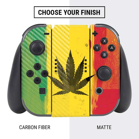 Marijuana Rasta Distressed Nintendo Switch Bundle Skin