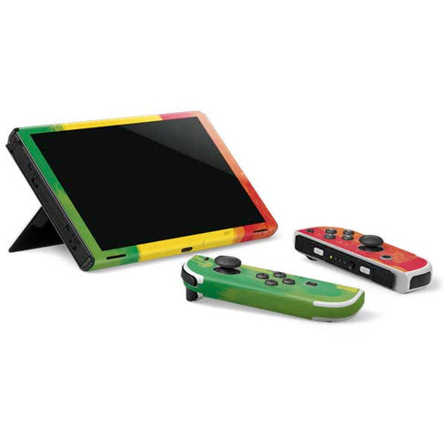 Marijuana Rasta Distressed Nintendo Switch OLED (2021) Skin