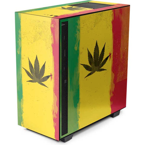 Marijuana Rasta Distressed NZXT H510 Compact ATX Mid-Tower Case Skin