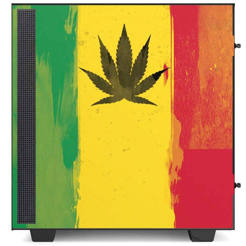 Marijuana Rasta Distressed NZXT H510 Compact ATX Mid-Tower Case Skin