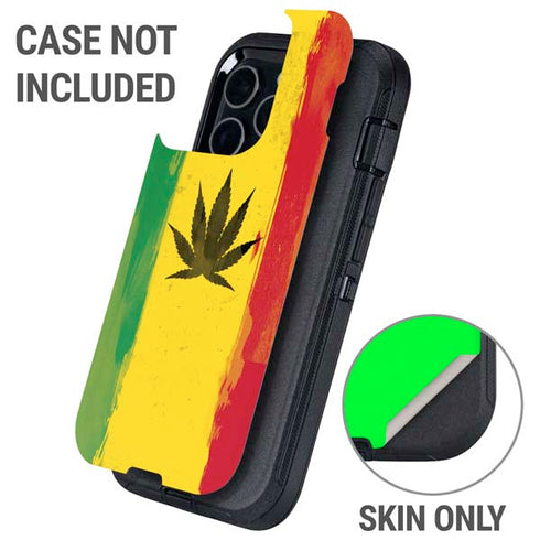 Marijuana Rasta Distressed Otterbox Defender iPhone Skin