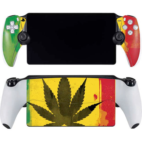 Marijuana Rasta Distressed PlayStation Portal Remote Player Skin
