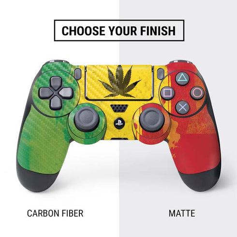 Marijuana Rasta Distressed PS4 Controller Skin