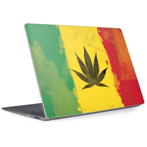 Marijuana Rasta Distressed Surface Laptop 2 Skin