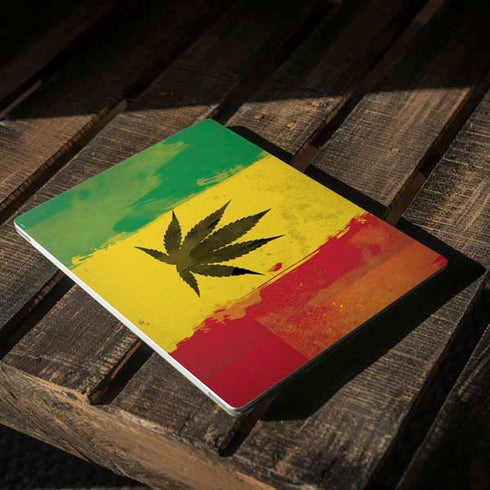 Marijuana Rasta Distressed Surface Laptop 2 Skin
