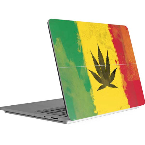 Marijuana Rasta Distressed Surface Laptop Studio Skin