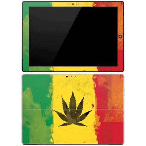 Marijuana Rasta Distressed Surface Pro 3 Skin