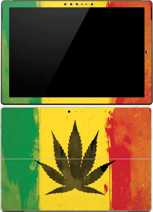 Marijuana Rasta Distressed Surface Pro 4 Skin