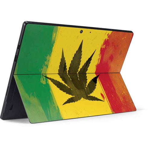 Marijuana Rasta Distressed Surface Pro 7 Skin