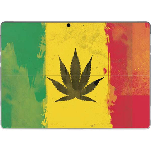 Marijuana Rasta Distressed Surface Pro 8 Skin