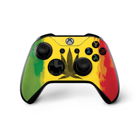 Marijuana Rasta Distressed Xbox One X Controller Skin