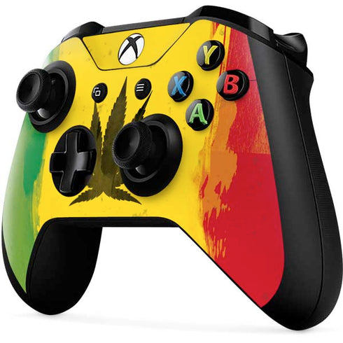 Marijuana Rasta Distressed Xbox One X Controller Skin