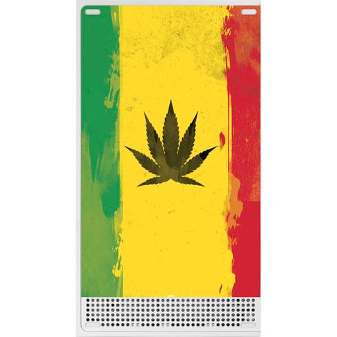 Marijuana Rasta Distressed Xbox Series S Console Skin