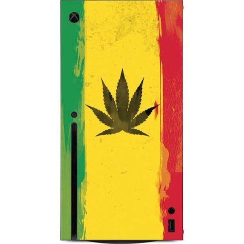 Marijuana Rasta Distressed Xbox Series X Console Skin