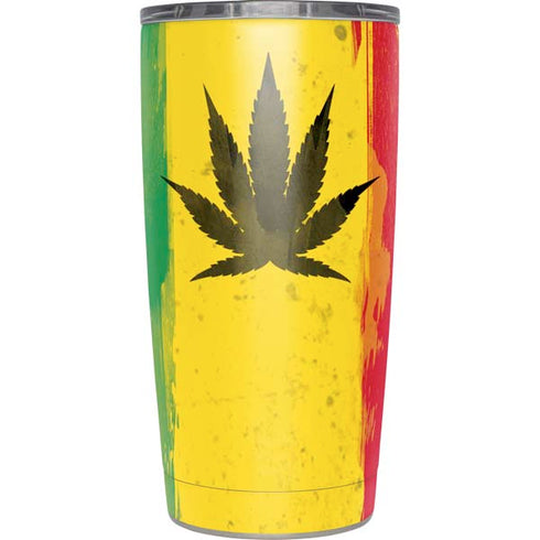 Marijuana Rasta Distressed Yeti 20oz Tumbler Skin