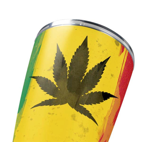 Marijuana Rasta Distressed Yeti 20oz Tumbler Skin
