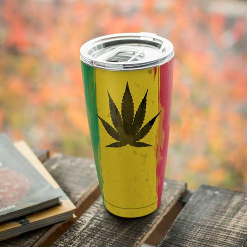 Marijuana Rasta Distressed Yeti 20oz Tumbler Skin