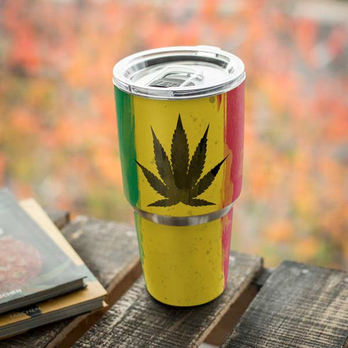 Marijuana Rasta Distressed Yeti 30oz Rambler Tumbler Skin