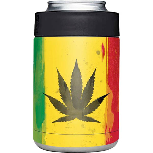 Marijuana Rasta Distressed Yeti Colster Can Insulator Skin