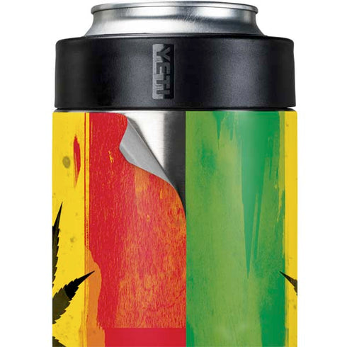 Marijuana Rasta Distressed Yeti Colster Can Insulator Skin