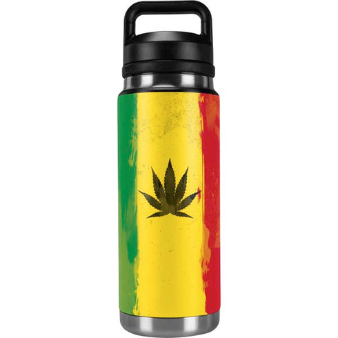 Marijuana Rasta Distressed YETI Rambler 26oz Bottle Skin