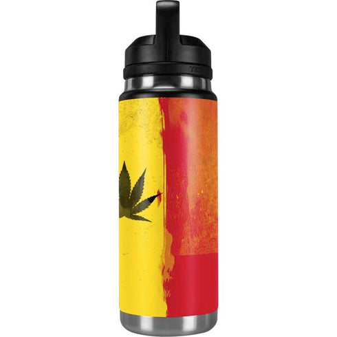 Marijuana Rasta Distressed YETI Rambler 26oz Bottle Skin