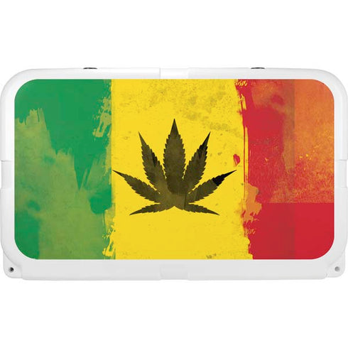 Marijuana Rasta Distressed YETI Tundra 45 Hard Cooler Skin