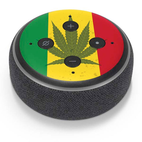 Marijuana Rasta Flag Amazon Echo Dot Skin